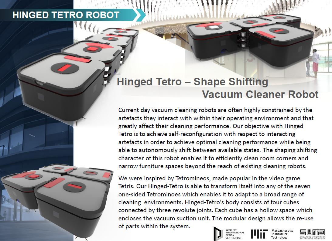 Hinged Tetro Vacuum Cleaner Robot