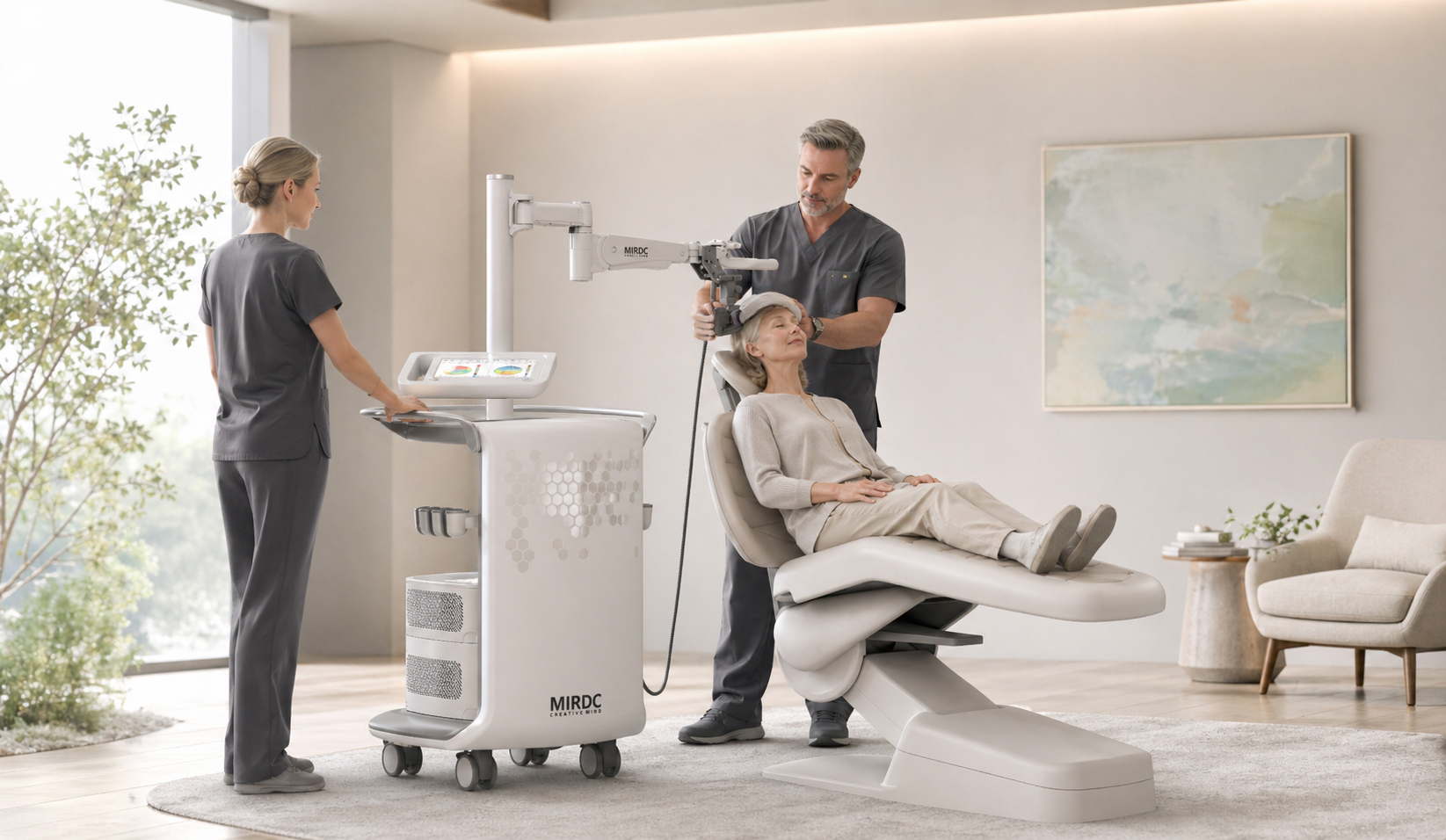 Next generation rTMS repetitive transcranial magnetic stimulation system