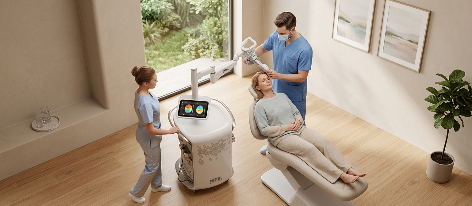 Next generation rTMS repetitive transcranial magnetic stimulation system